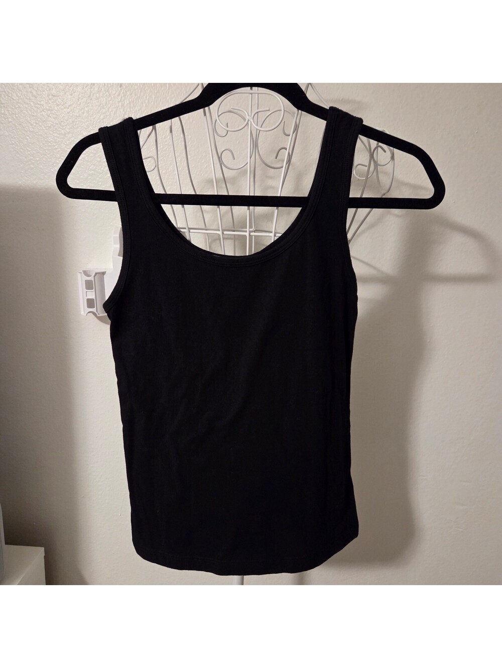 Zenana Black Cotton Spandex Tank Top Size Small